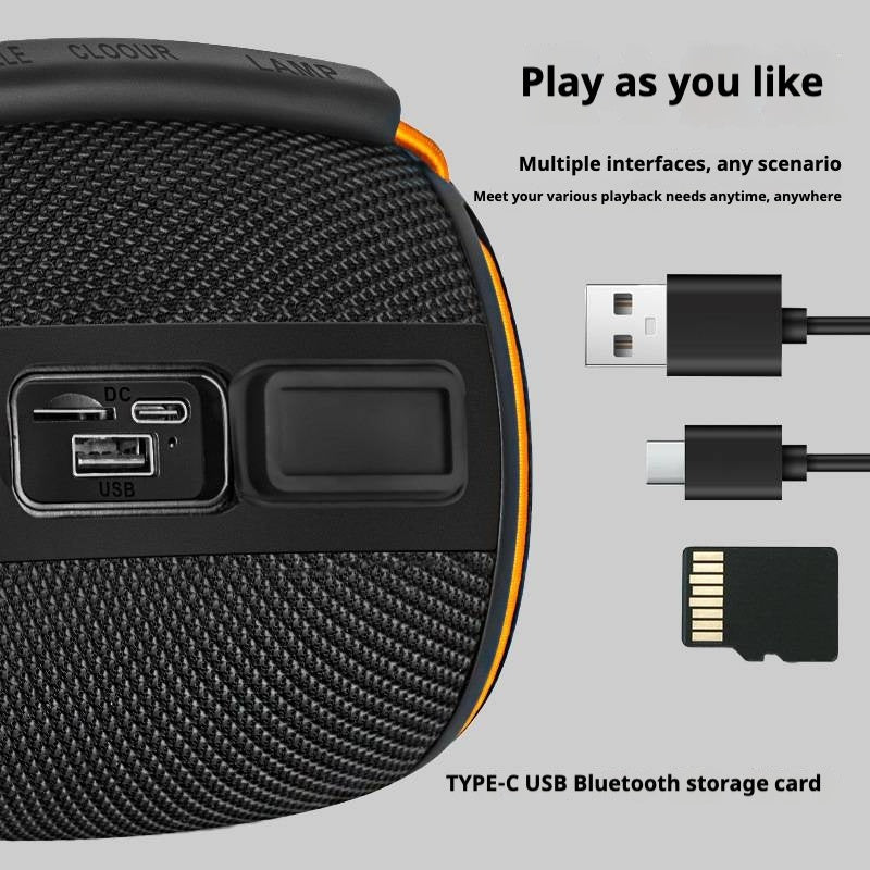 KP-809 Best-Selling Portable Outdoor Bluetooth Speaker Compact Viral Hit With Ambient Breathing Light TF Card Support Desktop Use And Extra Long Battery Life In Stock