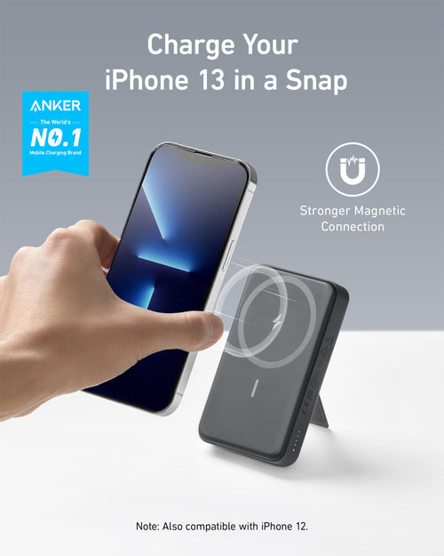 Anker 633 MagSafe Power Bank – 10,000mAh Magnetic Wireless Charger & Foldable Stand for iPhone